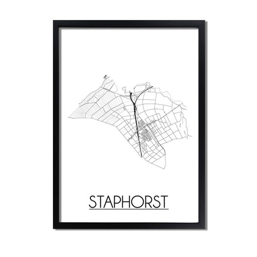 Staphorst Plattegrond poster 