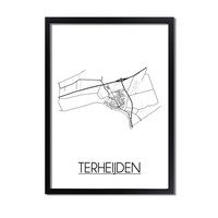 Terheijden Plattegrond poster