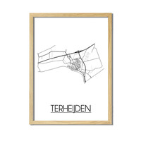 Terheijden Plattegrond poster