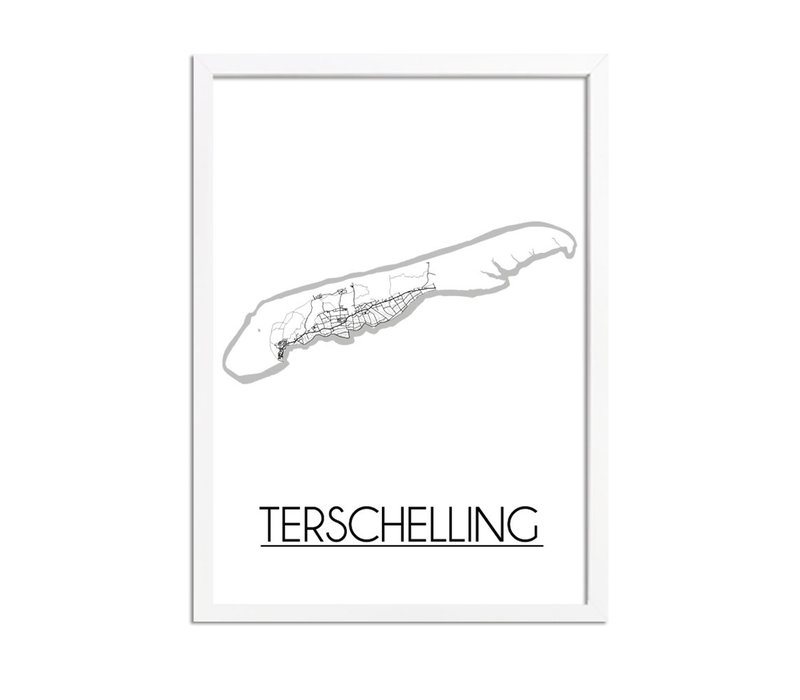 Terschelling Plattegrond poster