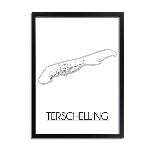 Terschelling Plattegrond poster 