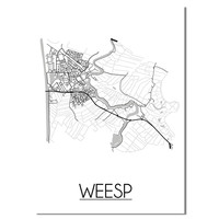 Weesp Plattegrond poster