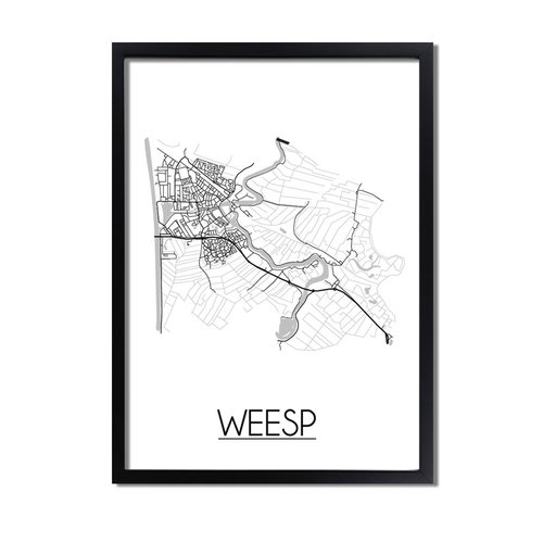 Weesp Plattegrond poster 