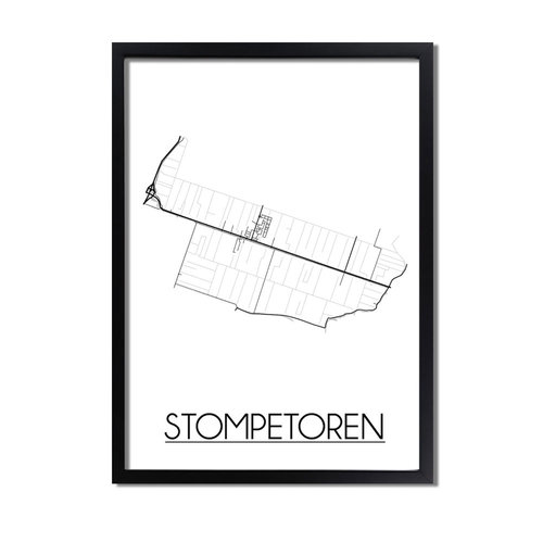 Stompetoren Plattegrond poster 