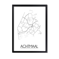 Achtmaal Plattegrond poster