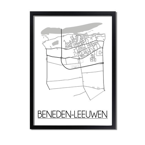 Beneden-Leeuwen Plattegrond poster 