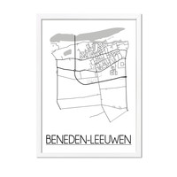 Beneden-Leeuwen Plattegrond poster