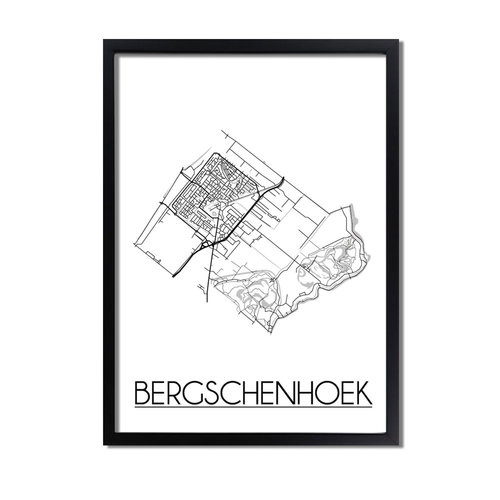 Bergschenhoek Plattegrond poster 