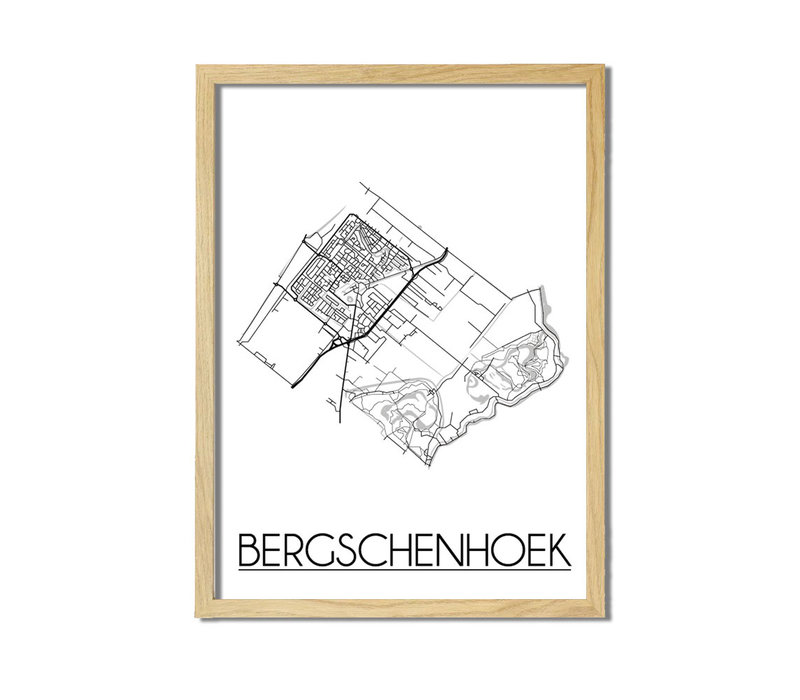 Bergschenhoek Plattegrond poster