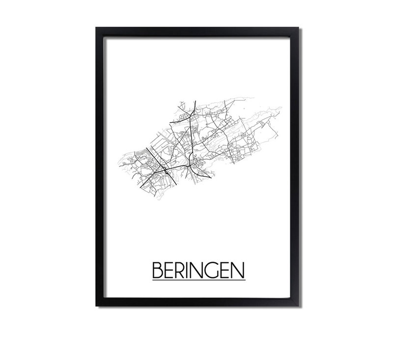 Beringen Plattegrond poster