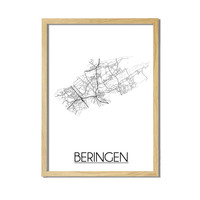 Beringen Plattegrond poster