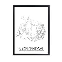 Bloemendaal Plattegrond poster