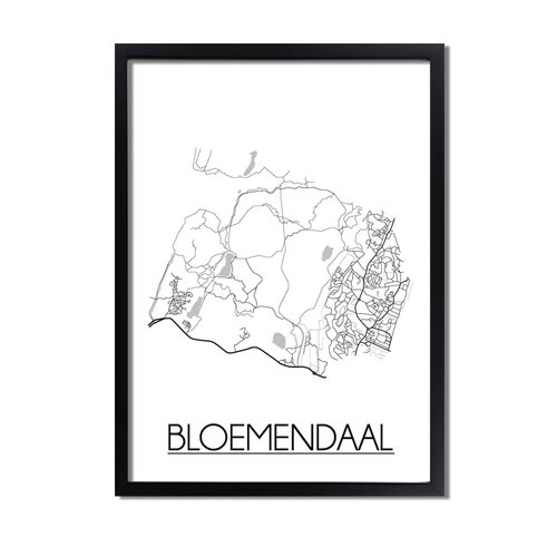 Bloemendaal Plattegrond poster 