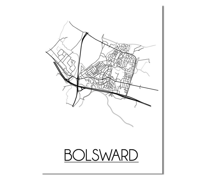 Bolsward Plattegrond poster