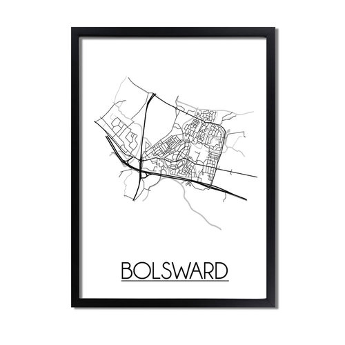 Bolsward Plattegrond poster 