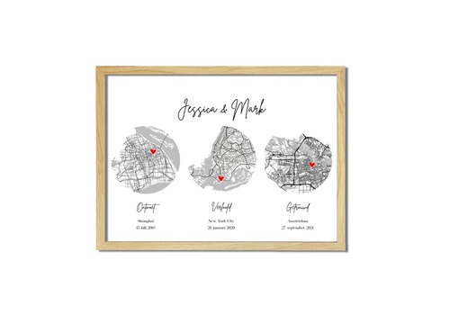 DesignClaud Hochzeitsposter Stadtplan - Hochzeitsgeschenk personalisiert - Copy - Copy - Copy - Copy