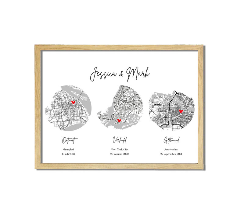 Hochzeitsposter Stadtplan - Hochzeitsgeschenk personalisiert - Copy - Copy - Copy - Copy