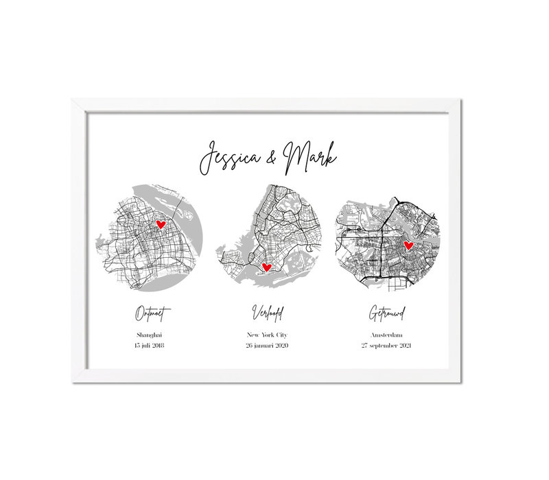 Hochzeitsposter Stadtplan - Hochzeitsgeschenk personalisiert - Copy - Copy - Copy - Copy