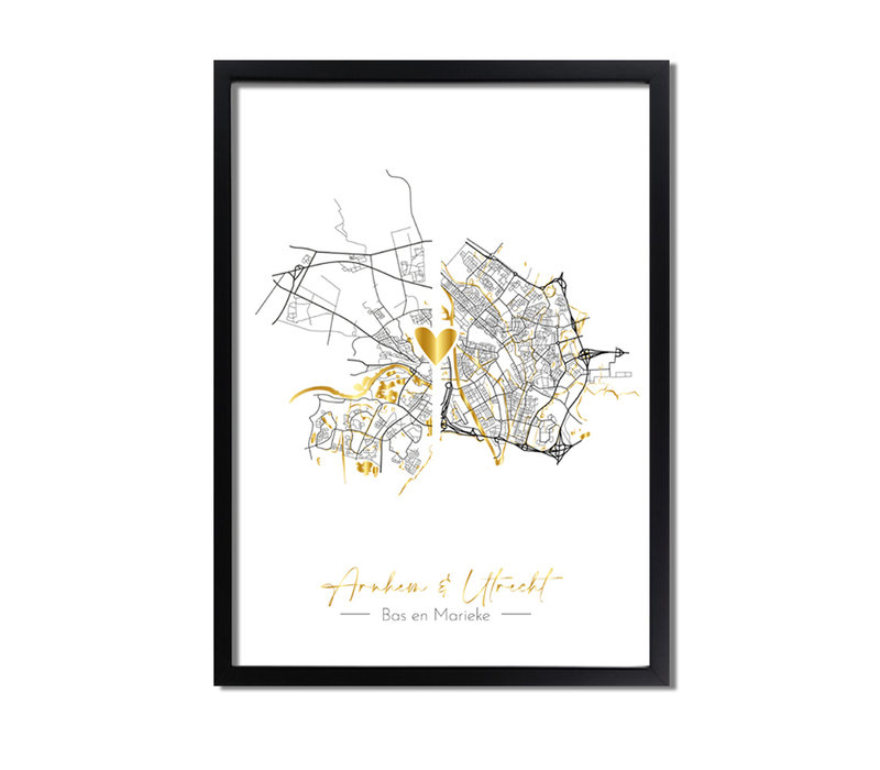 Hochzeitsposter Goldfolie / Silberfolie / Kupferfolie Stadtplan - Hochzeitsgeschenk personalisiert  - Copy - Copy - Copy - Copy - Copy