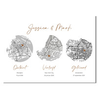 Hochzeitsposter Goldfolie / Silberfolie / Kupferfolie Stadtplan - Hochzeitsgeschenk personalisiert  - Copy - Copy - Copy - Copy - Copy - Copy