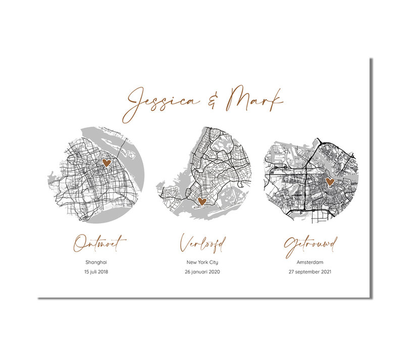 Hochzeitsposter Goldfolie / Silberfolie / Kupferfolie Stadtplan - Hochzeitsgeschenk personalisiert  - Copy - Copy - Copy - Copy - Copy - Copy