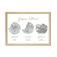 Hochzeitsposter Goldfolie / Silberfolie / Kupferfolie Stadtplan - Hochzeitsgeschenk personalisiert  - Copy - Copy - Copy - Copy - Copy - Copy