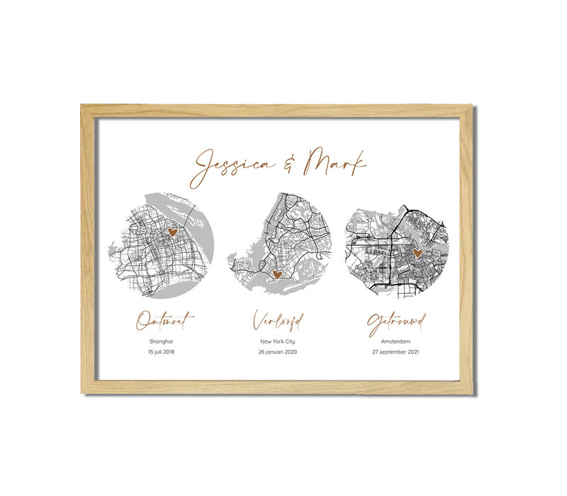 Hochzeitsposter Goldfolie / Silberfolie / Kupferfolie Stadtplan - Hochzeitsgeschenk personalisiert  - Copy - Copy - Copy - Copy - Copy - Copy