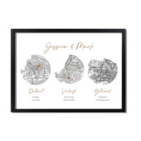 Hochzeitsposter Goldfolie / Silberfolie / Kupferfolie Stadtplan - Hochzeitsgeschenk personalisiert  - Copy - Copy - Copy - Copy - Copy - Copy
