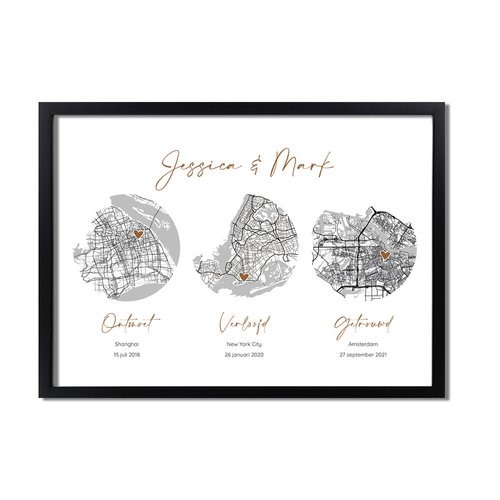 Hochzeitsposter Goldfolie / Silberfolie / Kupferfolie Stadtplan - Hochzeitsgeschenk personalisiert  - Copy - Copy - Copy - Copy - Copy - Copy 