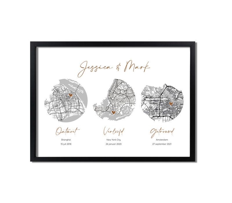 Hochzeitsposter Goldfolie / Silberfolie / Kupferfolie Stadtplan - Hochzeitsgeschenk personalisiert  - Copy - Copy - Copy - Copy - Copy - Copy
