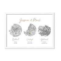 Hochzeitsposter Goldfolie / Silberfolie / Kupferfolie Stadtplan - Hochzeitsgeschenk personalisiert  - Copy - Copy - Copy - Copy - Copy - Copy