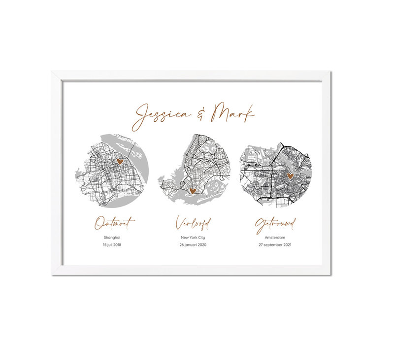 Hochzeitsposter Goldfolie / Silberfolie / Kupferfolie Stadtplan - Hochzeitsgeschenk personalisiert  - Copy - Copy - Copy - Copy - Copy - Copy