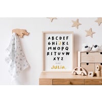 Goldenes ABC kann für Poster personalisiert werden - Geburtsposter