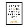 DesignClaud Goldenes ABC kann für Poster personalisiert werden - Geburtsposter
