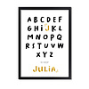 Goudfolie ABC is voor Poster - Geboorteposter te personaliseren