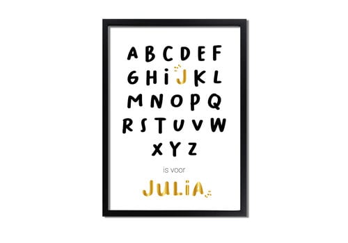 DesignClaud Gold ABC can be personalized for Poster - Birth Poster