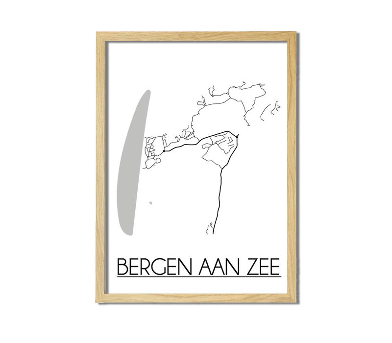 Bergen aan Zee Plattegrond poster