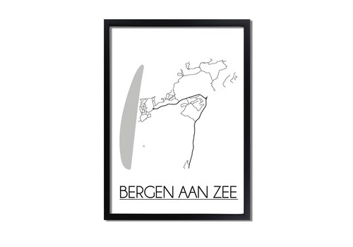 DesignClaud Bergen aan Zee Plattegrond poster