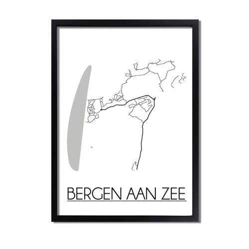 Bergen aan Zee Plattegrond poster 