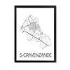 's Gravenzande Plattegrond poster