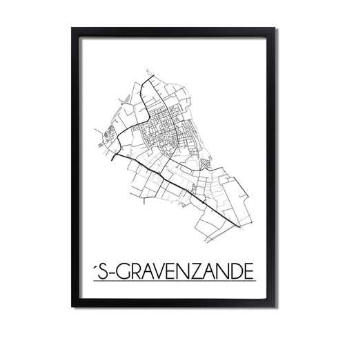 's Gravenzande Plattegrond poster 