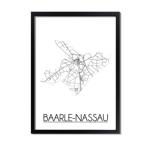 Baarle-Nassau Plattegrond poster 