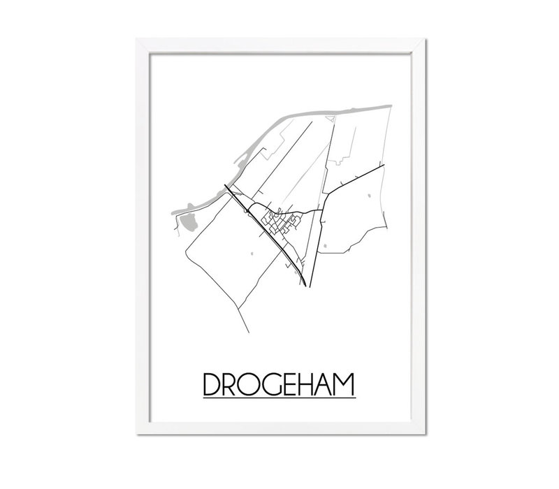 Drogeham Plattegrond poster