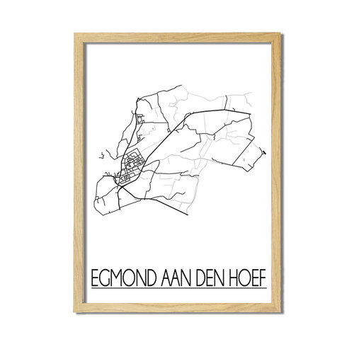 Egmond aan den Hoef Plattegrond poster 