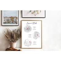 Hochzeitsposter Stadtplan - Hochzeitsgeschenk personalisiert - Copy - Copy - Copy - Copy - Copy