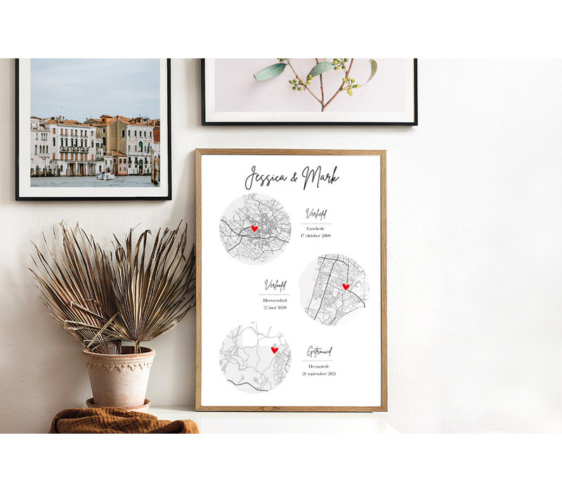 Hochzeitsposter Stadtplan - Hochzeitsgeschenk personalisiert - Copy - Copy - Copy - Copy - Copy