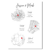 Hochzeitsposter Stadtplan - Hochzeitsgeschenk personalisiert - Copy - Copy - Copy - Copy - Copy
