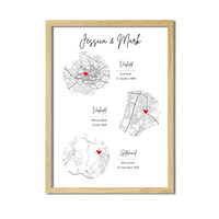 Hochzeitsposter Stadtplan - Hochzeitsgeschenk personalisiert - Copy - Copy - Copy - Copy - Copy