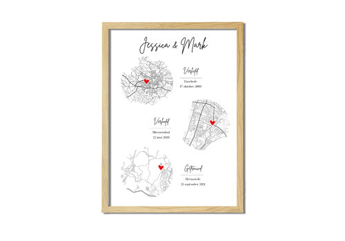 DesignClaud Hochzeitsposter Stadtplan - Hochzeitsgeschenk personalisiert - Copy - Copy - Copy - Copy - Copy