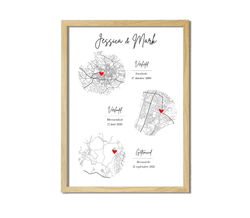 Hochzeitsposter Stadtplan - Hochzeitsgeschenk personalisiert - Copy - Copy - Copy - Copy - Copy